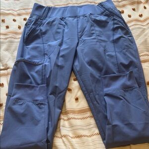 Purple Cargo Jogger Scrub Pants